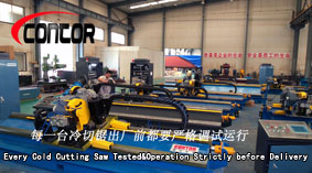 Contor cold flying cutting saw tested
