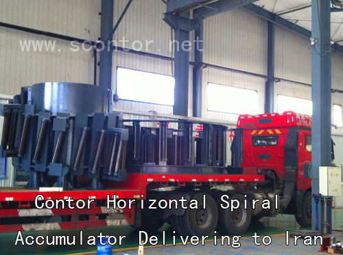 horizontal spiral accumulator