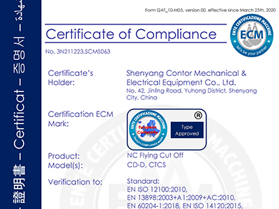 CE Verification of Compliance